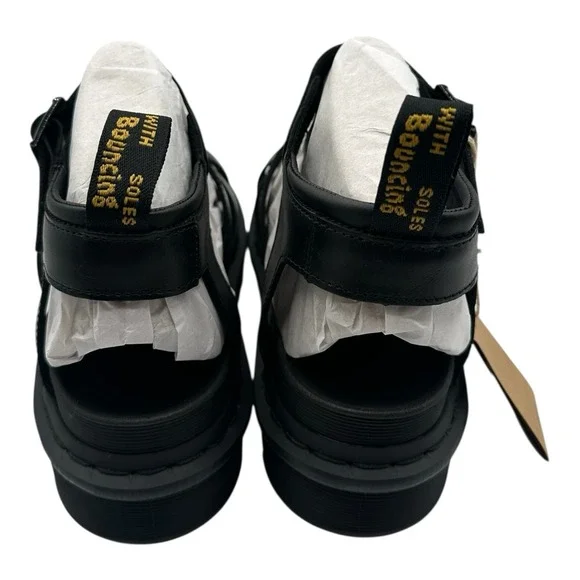 Dr‎ Martens Blaire Sandals Womens Sz 10 Black Brando Leather Doc 24191001 - Picture 9 of 11